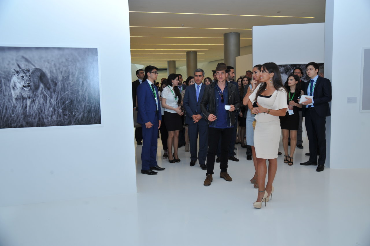 Первая леди Азербайджана Мехрибан Алиева осмотрела выставку Адриана Стерна "Дикая природа Африки" в Центре Гейдара Алиева (ФОТО)