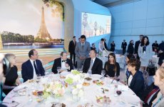 Состоялся совместный обед Президента Азербайджана Ильхама Алиева и Президента Франции Франсуа Олланда (ФОТО)