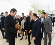 Состоялся совместный обед Президента Азербайджана Ильхама Алиева и Президента Франции Франсуа Олланда (ФОТО)