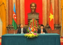 Президенты Азербайджана и Вьетнама выступили с заявлениями для прессы (ФОТО)