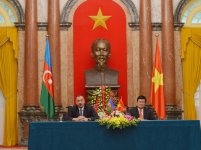 Президенты Азербайджана и Вьетнама выступили с заявлениями для прессы (ФОТО)