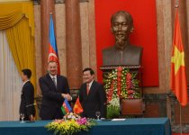 Президенты Азербайджана и Вьетнама выступили с заявлениями для прессы (ФОТО)