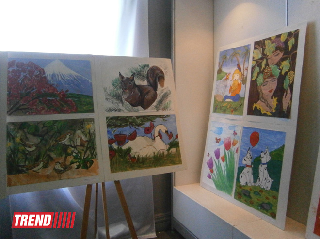 В Баку открылась выставка детского творчества "Müstəqil Vətənin işıqları" (ФОТО)