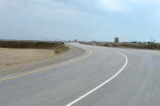 В эксплуатацию сдана реконструированная автомобильная дорога Тагиев-Сахиль (ФОТО)