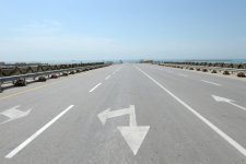 В эксплуатацию сдана реконструированная автомобильная дорога Тагиев-Сахиль (ФОТО)