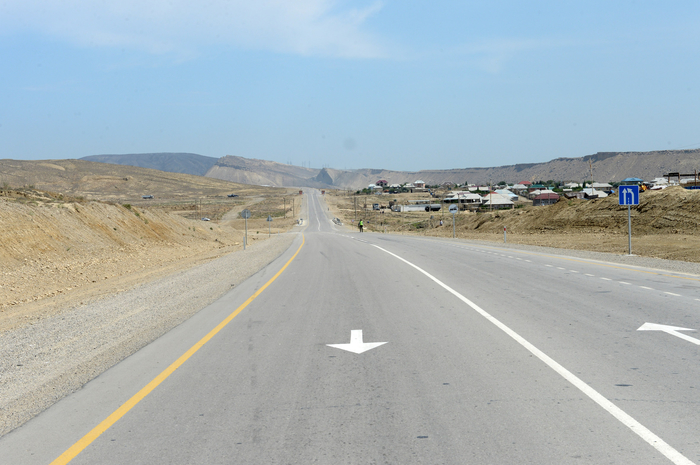 В эксплуатацию сдана реконструированная автомобильная дорога Тагиев-Сахиль (ФОТО)