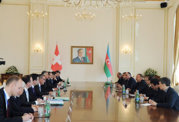 Президент Ильхам Алиев: В предстоящие годы двусторонние связи между Азербайджаном и Швейцарией станут еще прочнее (версия 2)