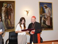 Первая леди Азербайджана встретилась с председателем Папской комиссии по священной археологии (ФОТО)