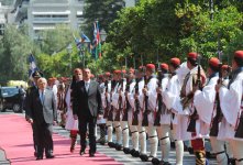 В Афинах состоялась церемония официальной встречи Президента Азербайджана Ильхама Алиева (ФОТО)