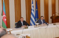 Состоялась встреча Президента Азербайджана и премьер-министра Греции с высокопоставленными деловыми людьми (ФОТО)