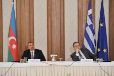Состоялась встреча Президента Азербайджана и премьер-министра Греции с высокопоставленными деловыми людьми (ФОТО)