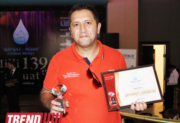 Корреспондент АМИ TREND назван "Журналистом года" в сфере культуры (ФОТО)