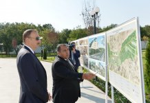 Президент Азербайджана ознакомился с работами по реконструкции в парке Гейдара Алиева в Хызы (ФОТО)