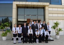 Президент Ильхам Алиев принял участие в открытии Шахматной школы в Бейлагане (ФОТО)