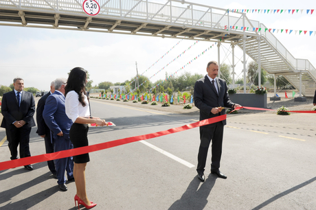 Сдан в эксплуатацию участок Булаглы-Бахрамтепе автодороги Гаджигабул-Бахрамтепе (ФОТО)