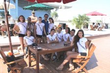 Участницы "Miss Globe İnternational" провели репетицию на искусственном архипелаге в Баку (ФОТО)