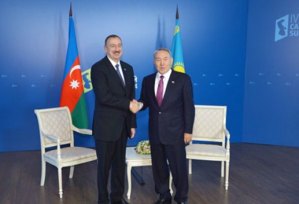 Состоялась встреча Президента Азербайджана Ильхама Алиева и Президента Казахстана Нурсултана Назарбаева (ФОТО)