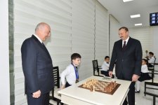 Президент Азербайджана принял участие в открытии шахматной школы в Хырдалане (ФОТО)