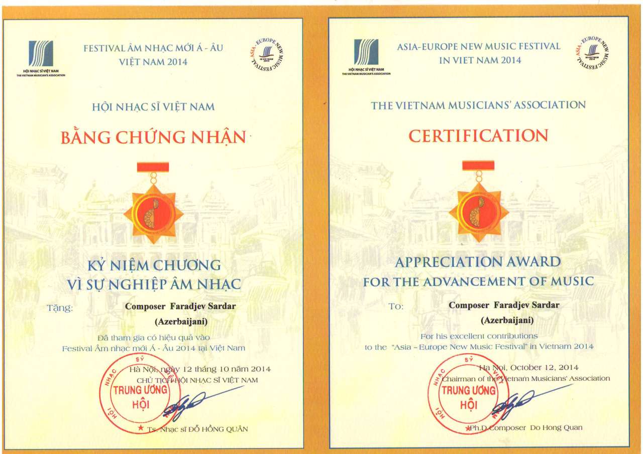 Произведение Сардара Фараджева исполнено симфоническим оркестром Вьетнама (ФОТО)