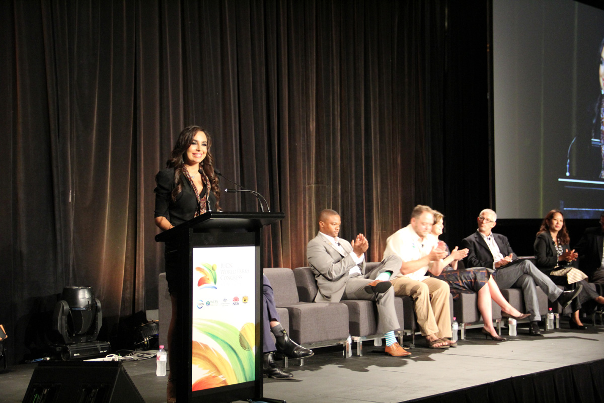 Вице-президент Фонда Гейдара Алиева Лейла Алиева выступила на пленарной сессии Всемирного конгресса парков (ФОТО)