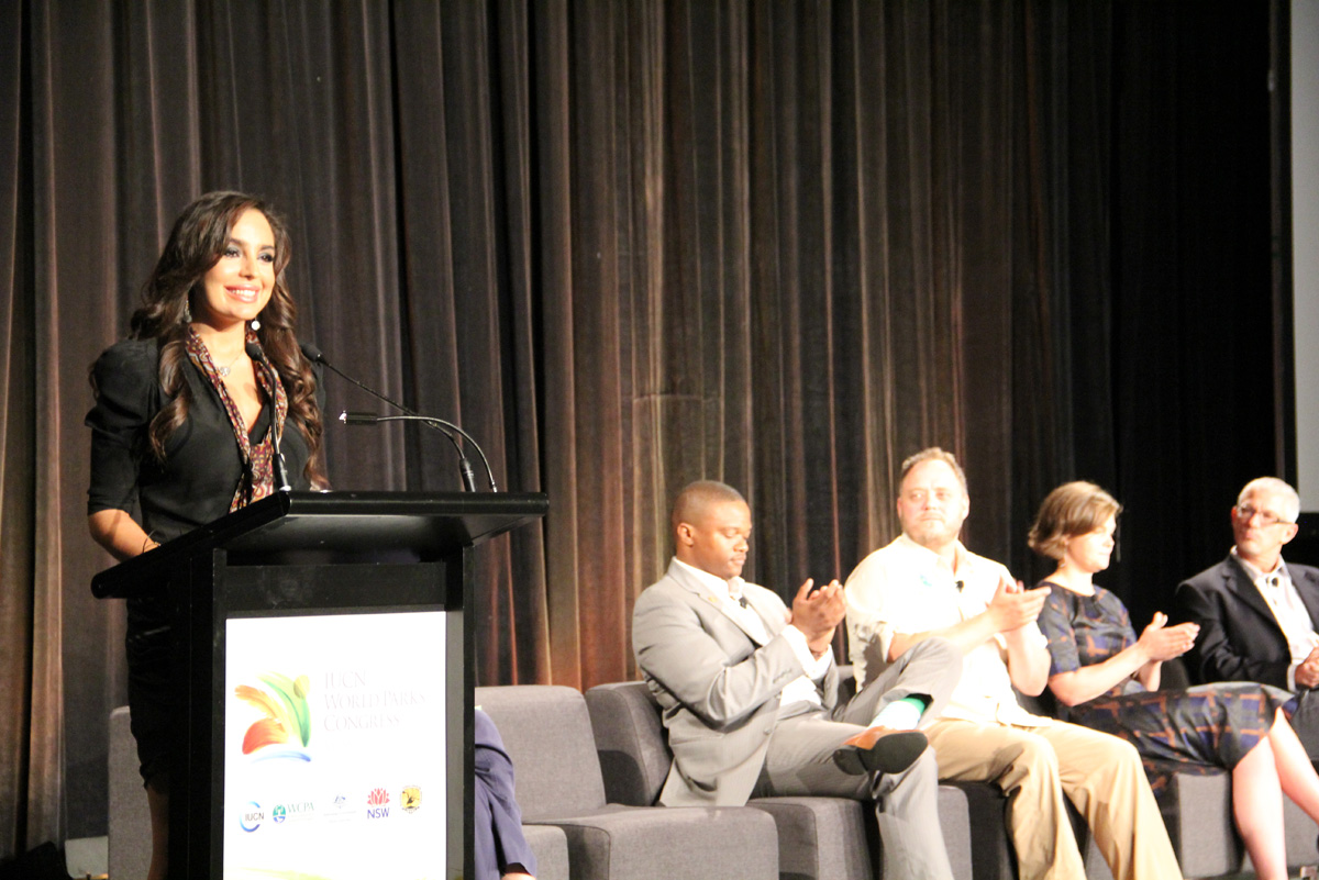 Вице-президент Фонда Гейдара Алиева Лейла Алиева выступила на пленарной сессии Всемирного конгресса парков (ФОТО)