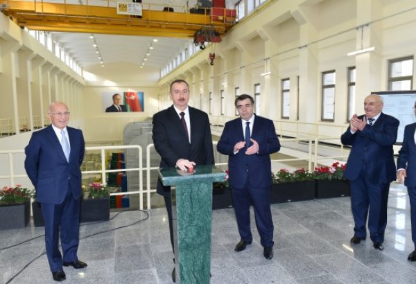 Президент Ильхам Алиев принял участие в церемонии открытия Шамкирчайского водохранилища (ФОТО)