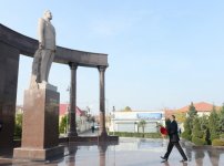Президент Ильхам Алиев прибыл в Шамкирский район (ФОТО)