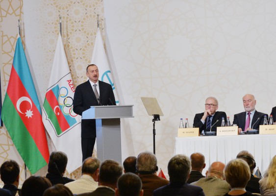 Президент Ильхам Алиев: Азербайджан делает многое для поощрения олимпийских ценностей (ФОТО)