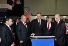 Президент Азербайджана принял участие в открытии выставки "Bakutel-2014"  (ФОТО)