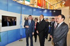 Президент Азербайджана принял участие в открытии выставки "Bakutel-2014"  (ФОТО)