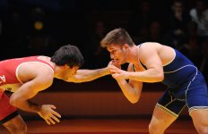 Первая леди Азербайджана Мехрибан Алиева наблюдала за товарищеской встречей азербайджанских и французских борцов в Париже (ФОТО)