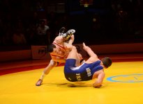 Первая леди Азербайджана Мехрибан Алиева наблюдала за товарищеской встречей азербайджанских и французских борцов в Париже (ФОТО)