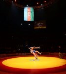 Первая леди Азербайджана Мехрибан Алиева наблюдала за товарищеской встречей азербайджанских и французских борцов в Париже (ФОТО)