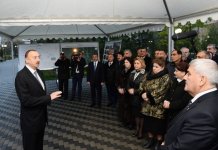 Президент Ильхам Алиев принял участие в церемонии подачи питьевой воды в город Сабирабад