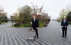 Президент Ильхам Алиев принял участие в церемонии подачи питьевой воды в город Сабирабад