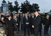 Президент Ильхам Алиев принял участие в церемонии подачи питьевой воды в город Сабирабад