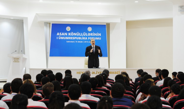 Президент Ильхам Алиев принял участие в открытии I общереспубликанского форума добровольцев ASAN в Сабирабаде (ФОТО)