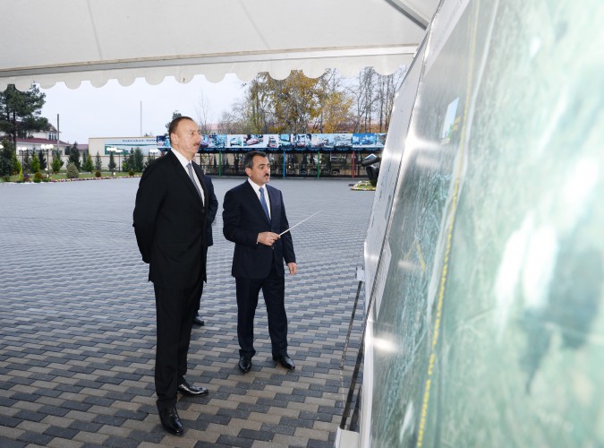 Президент Ильхам Алиев принял участие в церемонии подачи питьевой воды в город Сабирабад