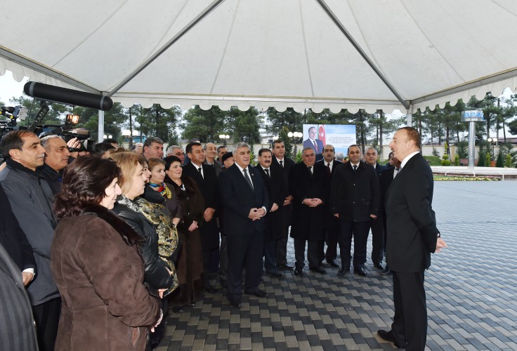 Президент Ильхам Алиев принял участие в церемонии подачи питьевой воды в город Сабирабад