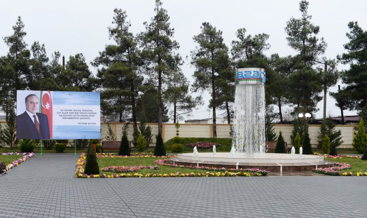 Президент Ильхам Алиев принял участие в церемонии подачи питьевой воды в город Сабирабад