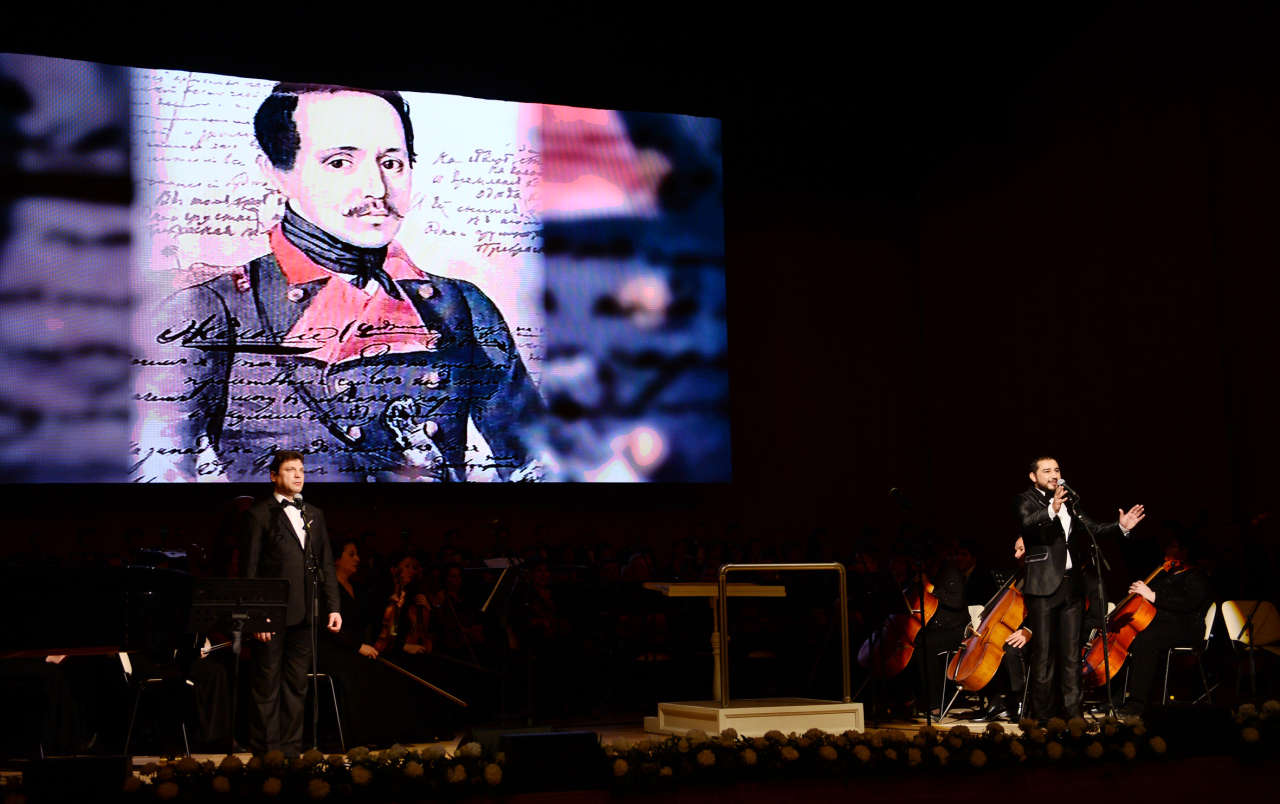 Первая леди Азербайджана присутствовала на музыкальном вечере, посвященном 200-летию со дня рождения Михаила Лермонтова (ФОТО)