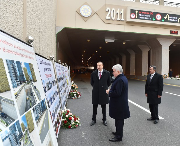 Президент Ильхам Алиев принял участие в открытии проспекта Зии Буниятова в Баку (ФОТО)