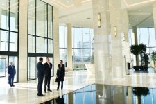 Президент Ильхам Алиев и его супруга Мехрибан Алиева приняли участие в открытии нового здания Госнефтефонда Азербайджана (ФОТО)