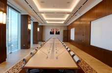 Президент Ильхам Алиев и его супруга Мехрибан Алиева приняли участие в открытии нового здания Госнефтефонда Азербайджана (ФОТО)