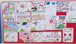 Трагедия 20 января в рисунках бакинских школьников (ФОТО)