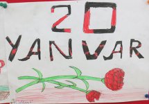 Трагедия 20 января в рисунках бакинских школьников (ФОТО)