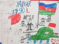 Трагедия 20 января в рисунках бакинских школьников (ФОТО)