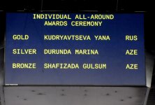 Женская команда Азербайджана по акробатике завоевала золото, у гимнастки Марины Дурунды - серебро (ФОТО)
