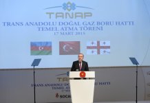 Президенты Азербайджана, Турции и Грузии приняли участие в церемонии закладки TANAP (версия 2) (ФОТО)(ВИДЕО)