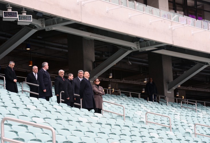Президент Азербайджана и его супруга приняли участие в открытии Бакинского Олимпийского стадиона (ФОТО)